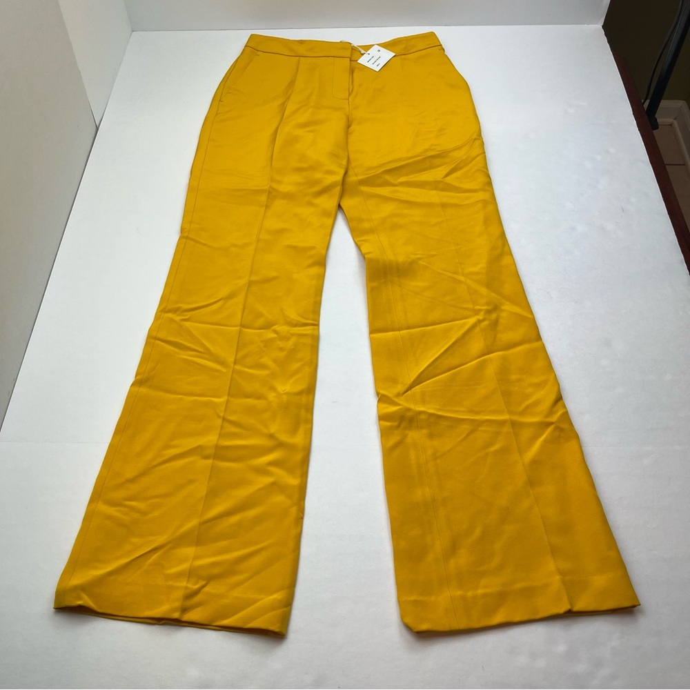 Lafayette 148 New York Gates Straight Leg Linen‎ Blend Pant Size 0 NEW *FLAWED